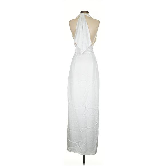 Show Me Your Mumu Adele Halter Maxi Dress in Ivory Luxe Satin L - Picture 8 of 10